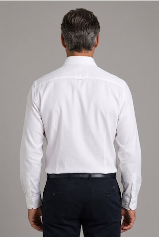 Bisse Beyaz Regular Fit Pamuk Cepsiz Klasik Uzun Yaka Gömlek Gmkls252204 D01