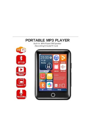 Dokunmatik Ekranlı Bluetooth Lu Mp3 Mp4 Player Dahili Hoparlör Müzik Çalar 4gb Hafızalı Mp Player