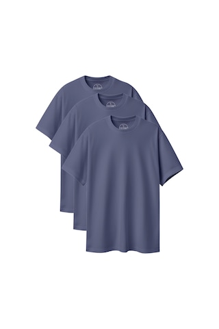 Velvoria Unisex Oversize Basic 3'lü Antrasit Renk T-shirt Çok Renkli19