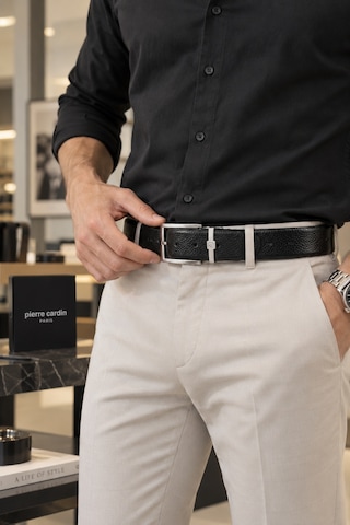 Pierre Cardin Erkek Kemer %100 Hakiki Deri Siyah Floater Deri Kemer