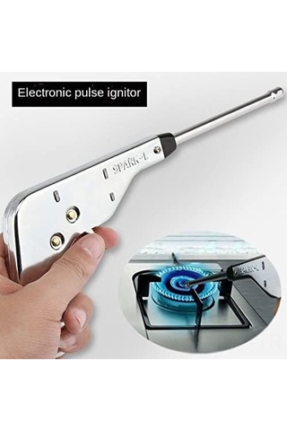 Youmex Tam Metal Akülü Olmayan 14.5 İnçli Pulslı Alıcı, Mutfak, Kamp Ve Barbekü İçin Hızlı Ateşleme Aleti Çok Renkli