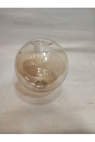 G.9 Ampule Göre,glob Avize Camı.bal Renkte Çapı:10.00 Cm Küre.kendinden Dişli