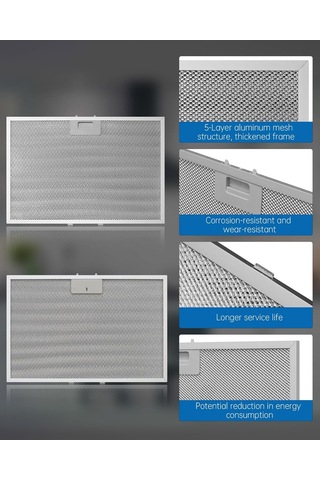 2pcs Wb02x11012 Ge Jv566h1ss İle Uyumlu Menzil Kaput Gres Filtresi Jv566h2ss Jv665h1bb Jv665h1cc Jv665h1ww, Yaklaşık 17-1/2 X 11-5/8 İnç