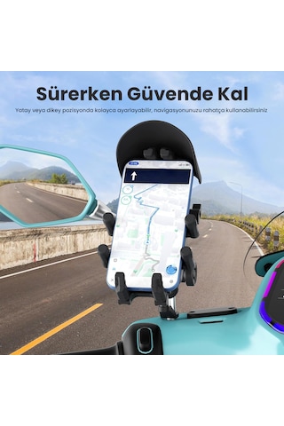 Bix Bmph05 Güneşlik Başlıklı Motosiklet Bisiklet Telefon Tutucu