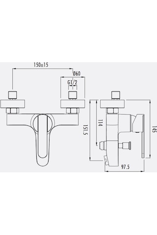 Creavit vega Banyo Bataryası Vg2840 Krom