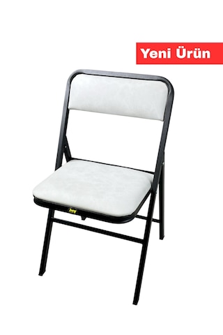 Katlanır Kamp Sandalyesi Piknik Sandalyesi Kirli Beyaz Kirli Beyaz