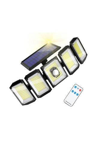 300 Led Güneş Enerjili 3 Mod Kumandalı 3 Metre Kablolu Kaliteli Sensörlü Solar Sokak Lambası 1