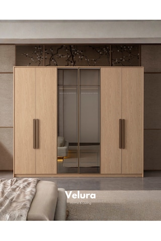 Victor 6 Kapaklı Dolap & Gardırop Bej