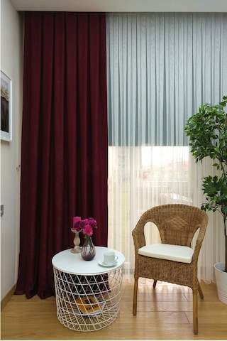 Evdepo Home Deniz Soft Pileli Fon Perde Bordo (446544119) Bordo