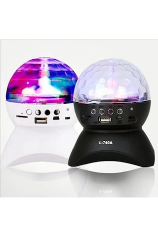 Led Disko Işık Bluetooth Hoparlör Renkli Dönen Gece Lambası Projektör Usb Tf Kart Aux Destekli