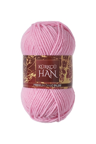Kürkçü Han Dekor 100 G 100 M El Örgü İpi Açık Pembe