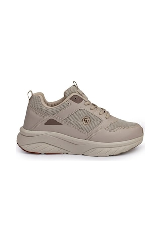 Queen Step 2110-26 Deri Anorak Anatomik Kadın Sneaker Bej Kahve Bej