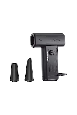 2025 Mini El Turbo Üfleyici Fan 130 K Rpm Aşırı Taşınabilir Toz Üfleyici Led I Black