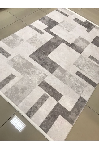 Merinos Halı Vista 76585 096 Serisi Triko Akrilik Salon Oturma Yatak Odası Halısı Gri - Krem