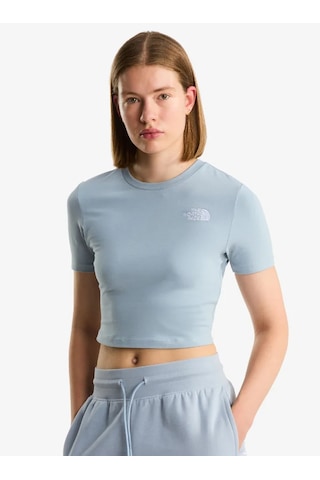 The North Face Nf0a55ao-fn4 W Essential Cropped Slim Kadın T-shirt Turkuaz