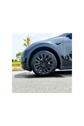 Red Lion Parts Tesla Model Y 2023-2025 Uyumlu 19 İnç Uberturbine Stil Jant Kapağı Seti - Mat Siyah