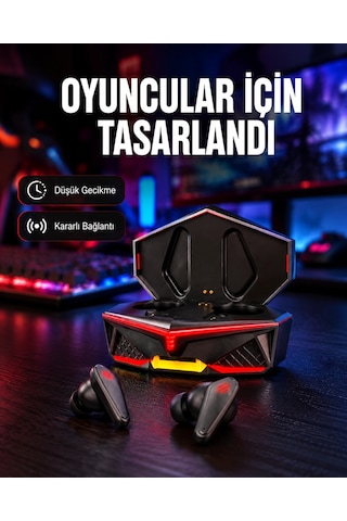 Led Işıklı Metal Kasa Kablosuz Kulaklık Yeni Nesil Belirtilmemiş