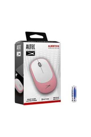 Altec Lansing Albm7314 Pembe 2.4ghz Usb 1200dpı Alkalin Pilli Kablosuz Mouse Diğer