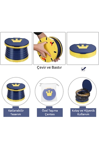 MooieBaby's Katlanabilir Çocuk Tuvaleti, Carry Potty,Mavi
