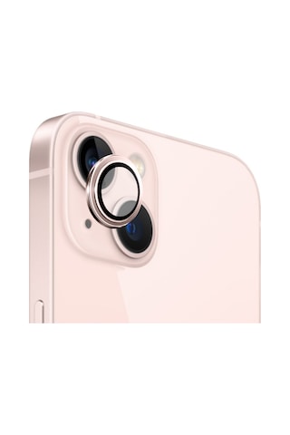 Safeus Safir Temperli Kamera Lens Koruyucu Apple Uyumlu iPhone 13 Ve Mini İle Pembe