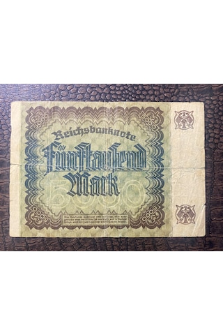 Almanya İmparatorluğu 5 Bin Mark 1922 Deutsches Reich 5000 Mark Reichsbanknote