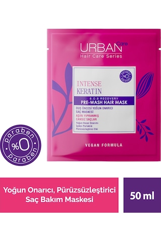 Urban Care Intense Keratin Duş Öncesi Yoğun Onarıcı Saç Maskesi 50 ML