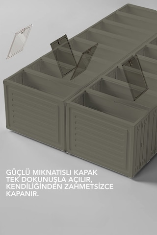 6 Katlı Katlanabilir Ayakkabılık, Modüler Ayakkabı Dolabı, Portatif Düzenleyici, Toprak Kahverengi