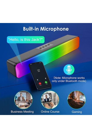 Arion E-3562 RGB Işık Efektli Bluetooth Stereo Soundbar