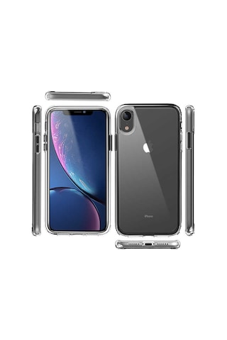 Apple Uyumlu iPhone XR 6.1 Kılıf Zore Coss Şeffaf Sert Silikon Kılıf Renksiz