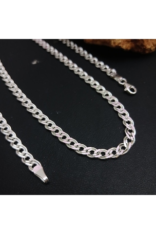 925 Ayar Gümüş Nonna Model Zincir Kolye 5 Mm