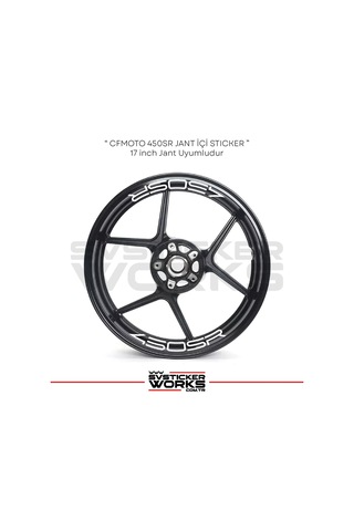 Cfmoto 450sr Sticker Jant İçi Yazı 8 Adet Set Sticker Etiket