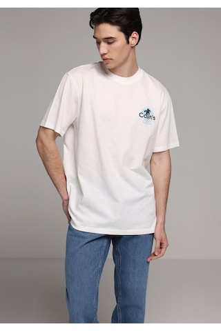 Colin's Colins Comfort Fit Yuvarlak Yaka Düz Erkek Beyaz Kısa Kol Tişört Cl1079304 Q1.v2 Ofw