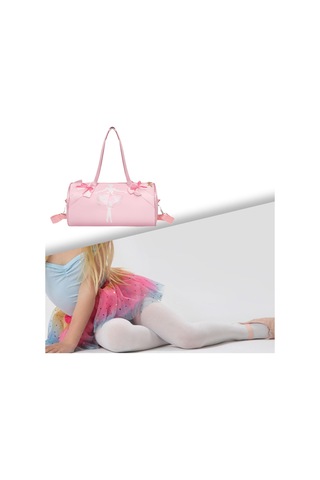 Homyl Bale Çantası Naylon Rahat Sevimli Yuvarlak Dans Jimnastik Dansçı Deseni
