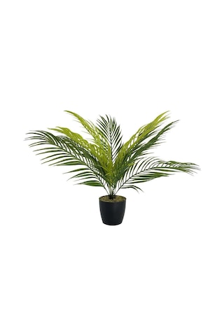 Yapay Çiçek Palmiye Siyah Plastik Saksılı Areka Yapay Bitki Salon
