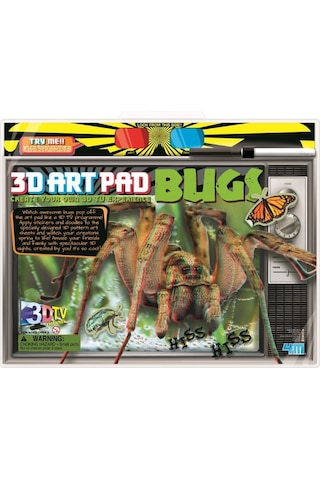 3d Art Pad Böcekler / 3d Böcekler Gözlüklü Kitap Poster Boyama