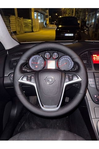 Astra J Makyajlı Kasa Kaplama Deri Direksiyon Kılıfı Siyah