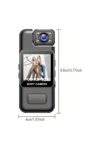 Xuweiwei Anyazhıneng Black Klipsli Spor Kamerası 1080p Fhd 180 Derece Döner Lens 1000mah Pil Döngü Kayıt