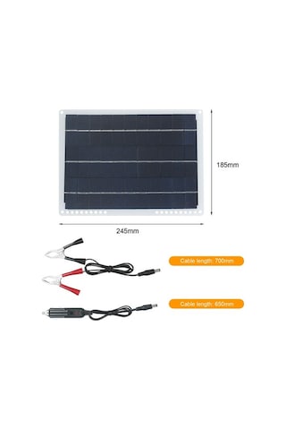 Besthome1 12v 20w Portable Güneş Paneli - Çift Usb Type-c Dc Portları İle Araç Şarj Cihazı, Ip65 Su Geçirmez Tekli Paket
