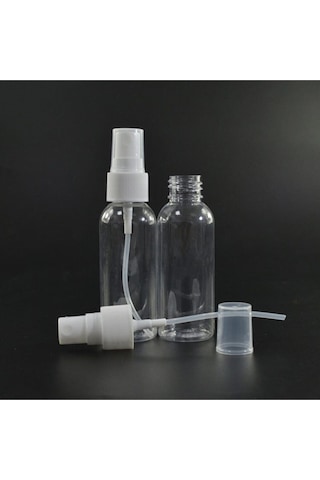 Güvenç Ambalaj 5 Adet 50 ml Sprey Kapaklı Dezenfektan ve Kolonya Boş Şişesi