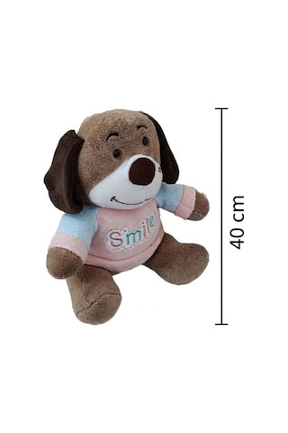 Smile Köpek Açık Kahverengi 40cm Sevimli Konforlu: Peluş Uyku Yastığı Ve Sarılma Arkadaşı Dekoratif Oyuncak