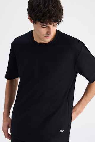 Twn Relaxed Fit Siyah Düz T-shirt 6ec146171622m 001