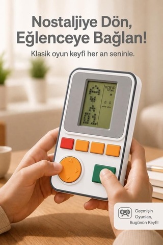Eğlence Aracı Hobi Aleti Seyyar Konsol Oyun Kolu Atari Joystick Tetris Gameboy Gc011 Beyaz