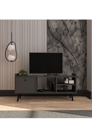 Leo Tv Ünitesi Antrasit Televizyon Konsolu 140 Cm Ekonomik Modül