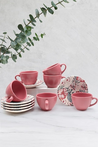 6'li Çay Ve Kahve Fincanı Takımı Çok Renkli