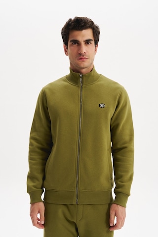 Ar-ma Erkek Örme Sweatshirt Regular Fit 3 İplik Basic Dik Yaka Tam Fermuarlı Cepli %70 Pamuk %30 Polyester K30324650702 Haki-h5 Haki