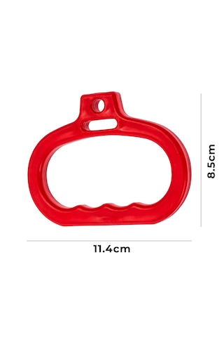 Microcase Ergonomik Çok Amaçlı Taşıma Ve Destek Tutacağı Kaydırmaz Güçlü Kavrama Aparatı Spor, Alışveriş Ve Endüstriyel Kullanıma Uygun 2 Adet - Al5876 Kırmızı