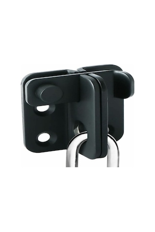 Suofeng Küçük Sol Açılır Siyah Paslanmaz Çelik Kapı Şamandıra Kilitli Kanca Ve 4 Vidalı Güvenlik Takımı