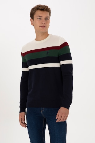 U.S. Polo Assn. Erkek Slim Fit Bisiklet Yaka Lacivert Kazak 50308234-VR033