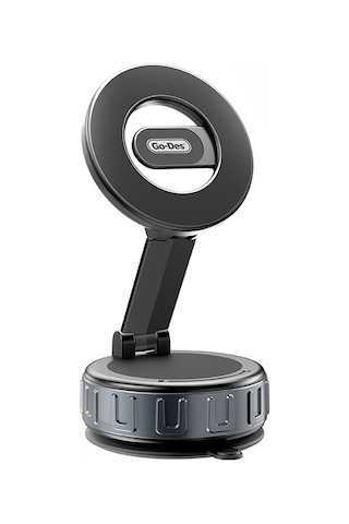 Go Des Gd-hd241 360 Derece Dönebilen Vakum Özellikli Magnetik Telefon Tutucu Siyah Siyah