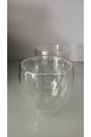 Borosilikat Cam 2li Çift Cidarlı Bardak Seti 250ml Soft Cam24010bs2